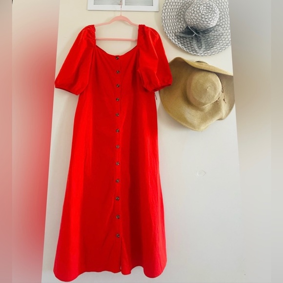 It’s a beautiful watermelon colour( orange/red) dress from H&M only used twice. - Picture 3 of 4